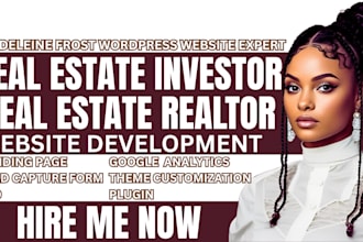 real estate wordpress website investor, realtor website real estate landing page