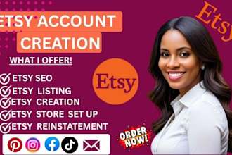 do etsy SEO account creation etsy shop promotion etsy digital product listing