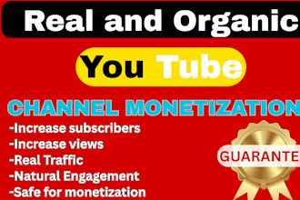 do complete youtube shoutout, channel monetization video promotion organic view