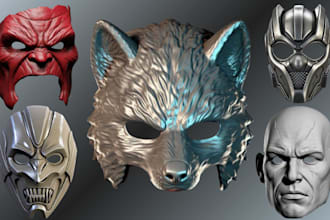 custom cosplay mask 3d helmet 3d mask stl file face mask for cosplay 3d printing