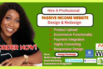 passive income shopify ecommerce on shopify or wix hostinger  bluehost website