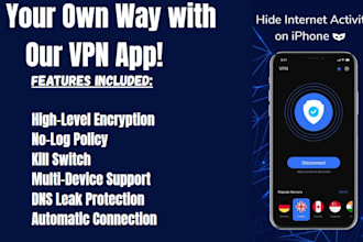 build a VPN app with premium admin panel, with monetization and subscription
