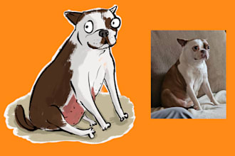 draw a silly doodle of your dog pics