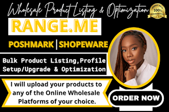 setup rangeme profile, product listing on rangeme setup stan store poshmark SEO