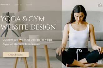 wix yoga website design gym website wix medical website redesign landing page