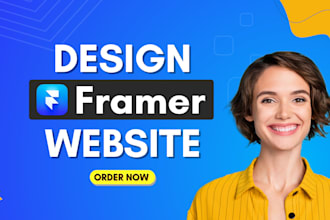 develop a modern framer website design or framer landing page