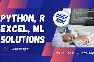do machine learning, data science, python, r, and excel projects