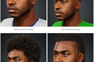 create custom 3d characters with multiple hairstyles for all ages and gender