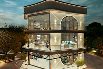 3d interior design of furniture store render,shops residential,store,café retail
