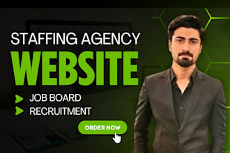 create a staffing agency website , job board or recruitment website