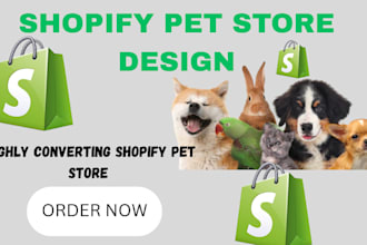 design and set up a shopify pet store pet supplies dog cat products drops