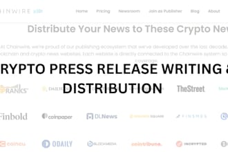 write and distribute powerful crypto, nft, token press release distribution ido