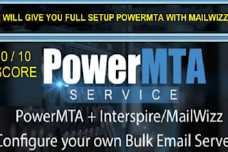 give you full setup powermta smtp