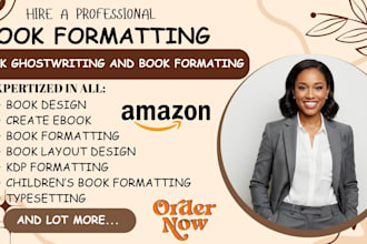 do amazon book formatting ebook writer KDP paperback book layout and publishing