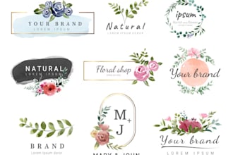 design floral minimal line art boho hand drawn flowers shop