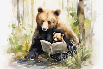 children storybook illustration watercolor