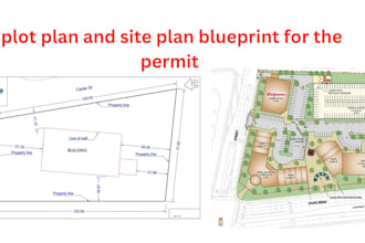 make plot plan and site plan blueprint for the permit