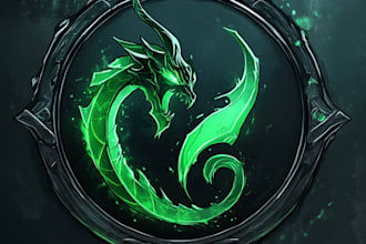 design a custom fantasy, rpg, sci fi animated game logo
