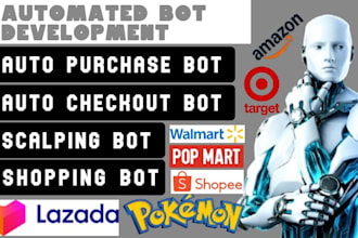 create a fast auto purchase bot for pop mart, amazon, and bestbuy