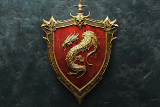 make a medieval fantasy game, rpg, mmo game logo