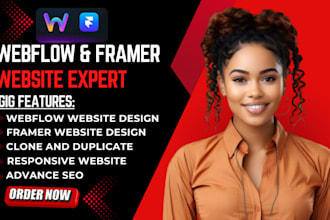 clone duplicate develop website to webflow webflow website design framer