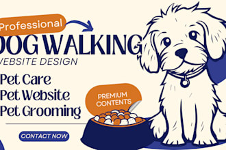 design pet care website dog training dog walking website
