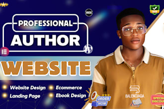 design author website, ebook website, book launch website and landing page