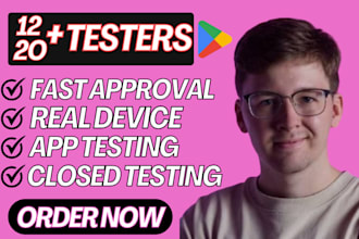 do closed testing on google play console with 20 testers app testing