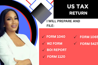 prepare and file tax return form 1120 5472 1065 1040 boi