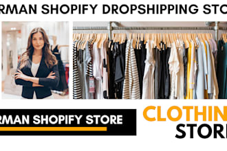 build german shopify store, design y2k streetwear clothing dropshipping store