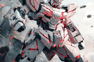 design robots and concept art of futuristic mecha