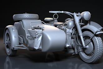 military bike sculpt,motorbike model,bmw vehicles, glb car,car physics, bodykits