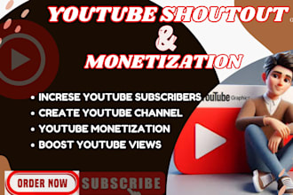 do USA shoutout, promote youtube video to gain organic subscribers, monetization