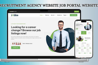 build recruitment website job portal board website recruitment agency website