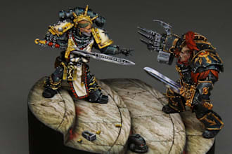 action figures spaceship aircraft miniature warhammer 40k painted status model
