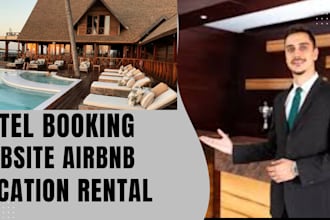 design hotel booking website, vacation  rental website, airbnb website