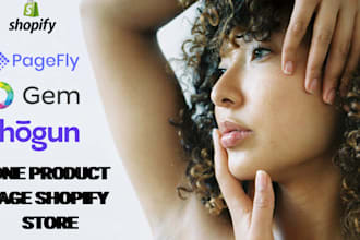 do one product page clone shopify store using shogun, pagefly, gempage, replo