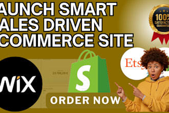 launch smart sales driven ecommerce site on wix wordpress or square