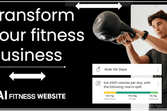 build ai fitness website, ai workout website, ai gym web and app, ai health app