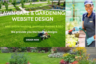 design lawn care, landscaping, gardening, tree care, virus removal website