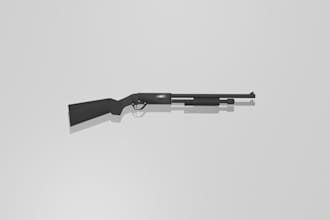 create custom low poly 3d weapons for you game