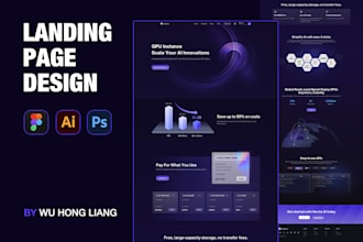 design beautiful and engaging landing pages or website designs using figm