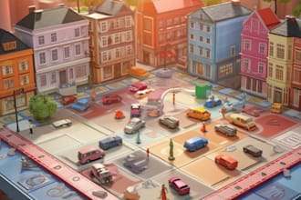 develop your 3d board game mechanical 3d model card game and make it playable