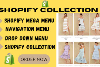 create a high converting shopify collection page shopify mega menu