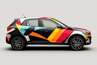 draw car wrap design,vehicle decals or sticker wraps design