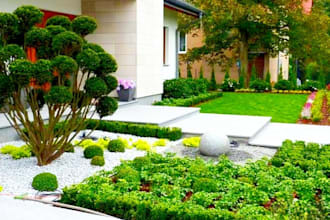 do landscape design, backyard design and front yard design