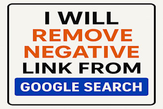 remove negative link from google search