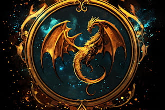 make a custom dnd, fantasy, sci fi, rpg animated game logo