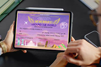 design professional certificates and promotional material