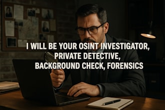 be your osint investigator, private detective, background check, forensics